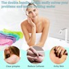 4 Pcs Exfoliating Back Scrubber with Handles,Nylon Back Exfoliator Extended