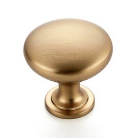 JOY DECOR 25 Pack Champagne Bronze Cabinet Knobs 1-1/6 Inch Zinc Solid Kitchen Cabinet Pulls Drawer Knobs