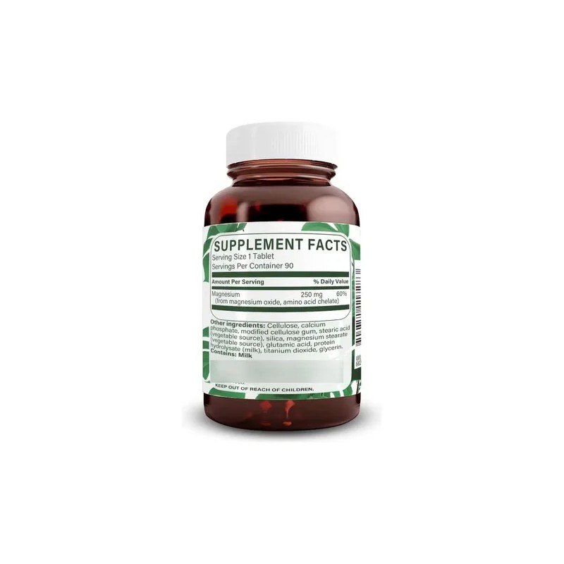 Magnesio Óxido Quelado 250 Mg Chelated Magnesium Oxide Supplement, 270