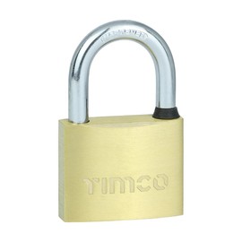 TIMCO P50 Brass Padlock-Ideal for luggage-cabinets-sheds-gates-50mm, 50mm