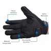 Bluelander Guantes Para Moto O Bicicleta Dedo Completo Negro-rojo