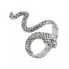 LZD Alloy Cuff Finger Ring Snake Antique Silver Size 9