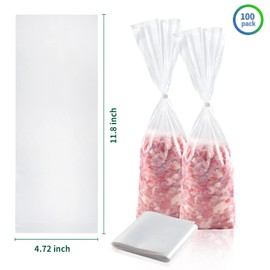 100 Pack Ground Bags 2lb Ground Hamburger Bags Meat Freezer Bags for Packaging Wild Game Meat Ground Meat Packaging System