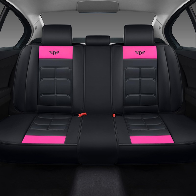 YHCBNKI Universal Fit Car Seat Covers Full Set, Leather Automotive