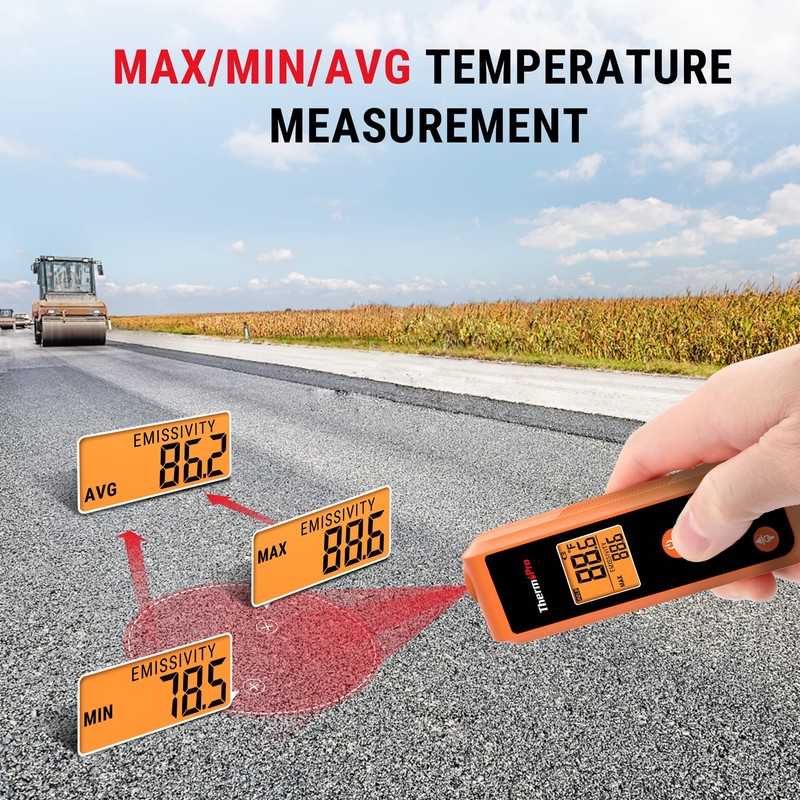 ThermoPro TP410 Infrared Thermometer Gun Non-Contact Laser Thermometer Gun for