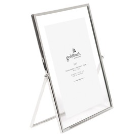 goldbuch Bilderrahmen Loft aus Metall, Rahmen mit Aufsteller, Portraitrahmen für 1 Bild/Foto im 15x20 cm Format, Metallbilderrahmen ca. 19,7 x 24,7 x 1 cm, Frame Silber