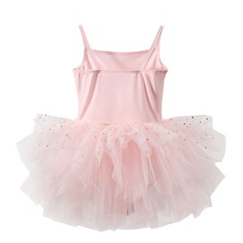 Toddler Girls Tutu Dresses Strap Shiny Tulle Ballet Leotard Ballerina Costume for Dance (Ballet Pink) 2-4T