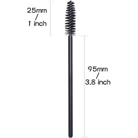 Set de 50 Cepillo Para Pestañas,Cepillo Cejas Negro,Desechables Cepillos Pestañas Kit,aplicadores de maquillaje,brocha para cejas pincel,Extension de Pestañas,Glitter,Alargamiento pestañas (50PCS)