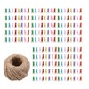 200Pcs Colorful Wooden Clothespins, Mini Wooden Photo Clips Craft Hanging