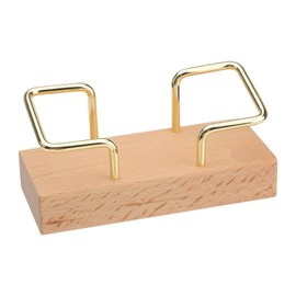 UOCAI Wooden Business Card Holder Walnut Wood Desk Business Card Storage Business Card Box Display Box Business Cards Storage for Office, Shop, Exhibition Stand