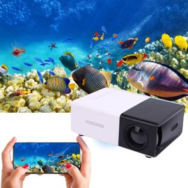 Dpofirs Mini Projector - Portable 1080P HD Projector, Home Theater Movie, Support USB AV Storage Card, Portable Small Movie for Phones Laptops (AU Plug)