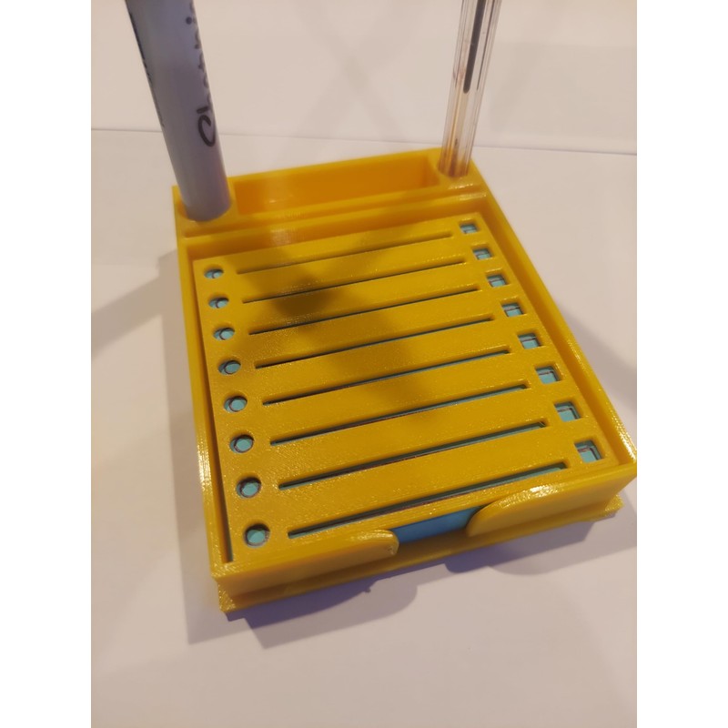Sticky Note Holder w/Stencil (Yellow)