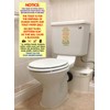 Pair of Waterproof Warning Notices/Sticker Signs for Macerator Toilets. Fits