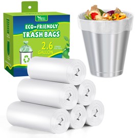 2.6-Gallon Small Trash bags: Clear Bathroom Trash Bags Small Garbage Bags for Bathroom Bedroom Office - 10L Mini Trash-Can-Liners (120 counts)