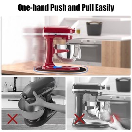 SAYAFAN Stand Mixer Slider Mat, Mixer Mover Sliding Mat for KitchenAid Professional 5/6/7/8 Qt Bowl-Lift Stand Mixer (for Bowl-Lift 5-8Qt, Black)