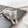 3D Printed Animal, 8" Articulated Snow Leopard, 3D Printed Toys,