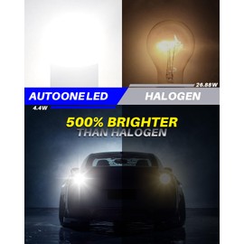 AUTOONE Upgraded 3157 LED Bulb White, 500% Super Bright & 6000K, 3156 3056 3057 LED Replacement with Projector for Backup Reverse Tail Brake DRL Signal Parking Lights, Pack of 2