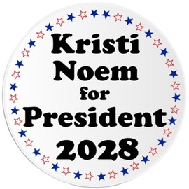 Kristi Noem for President 2028-3 Pack Circle Stickers 3 Inch - USA Election Republican Conservative Vote Support Red White Blue