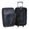 Amerileather Black Leather 26" Suitcase with Wheels (#89-0)