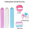 3 Pcs Foldable Ruler, Ruler 30cm Folding, Color Ruler 30cm,