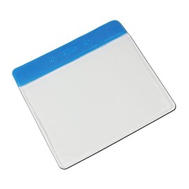 ID Card It Plastic Pocket ID Card Badge Holder Wallet ID Card Pass Holder with Blue Header (100)