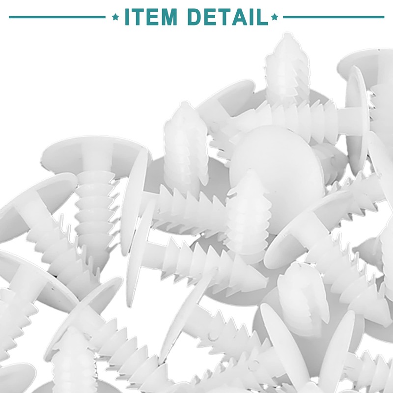 ACROPIX Universal Bolt Rivets Fasteners Trim Panel Retainer Clips White