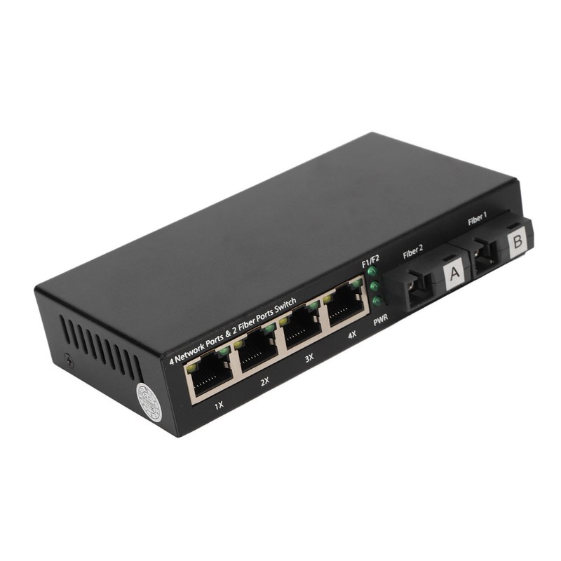 Fiber Media Converter 6 Ports 10 100 1000Mbps RX1550nm 20km