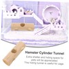 Sosoport Hamster Bamboo Hideout Tunnel Plaything Medium Natural Chew Toy