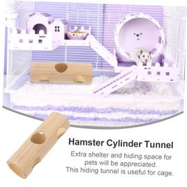 Sosoport Hamster Bamboo Hideout Tunnel Plaything Medium Natural Chew Toy for Hamsters and Guinea Pigs Safe Shelter for Crawling and Resting Random Styles