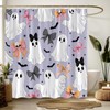 NYCCSM Halloween Bow Ghost Shower Curtain Hooks,71W x71H