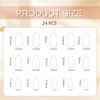 Auiremrti Pack of 24 Summer Almond Nails, Medium Size, Press