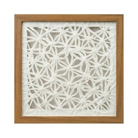 FOLKOR Boho Wall Art Living Room Decor, 12" Framed Rice Paper Shadow Box Art for Bedroom Decoration, Abstract Floating Wall Hanging Sculpture Accent for Modern Contemporary Home Improvement