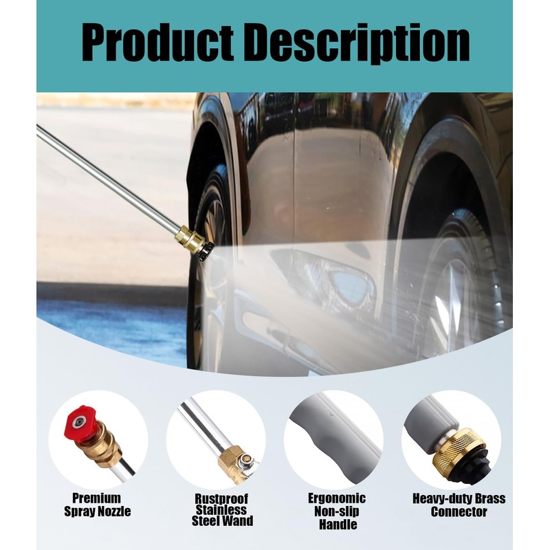 Hydro Jet Hose Nozzle, High Pressure Water Nozzle for 3/4"