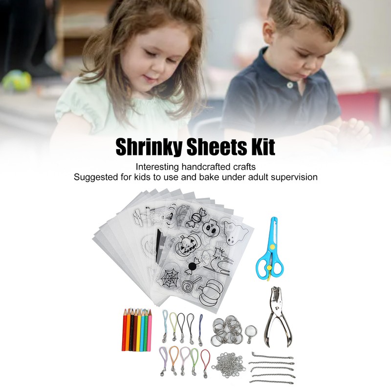 Heat Shrink Plastic Sheet Kit Multipurpose DIY Shrink Art Kit