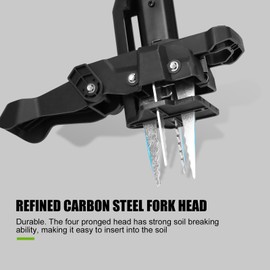 DEWINNER 4-Claw Stand Up Weed Puller Tool, 34'' Heavy Duty Manual Weeding Tool with Ergonomic Handle, Effortless Weed Removal & Ejector Design for Lawn, Garden – No Bending or Kneeling