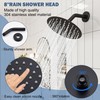HoliSpa Tub Shower Faucet, Matte Black Shower Faucet Set with
