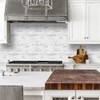DICOFUN 10-Sheet Peel and Stick Backsplash Tile, Faux White Marble