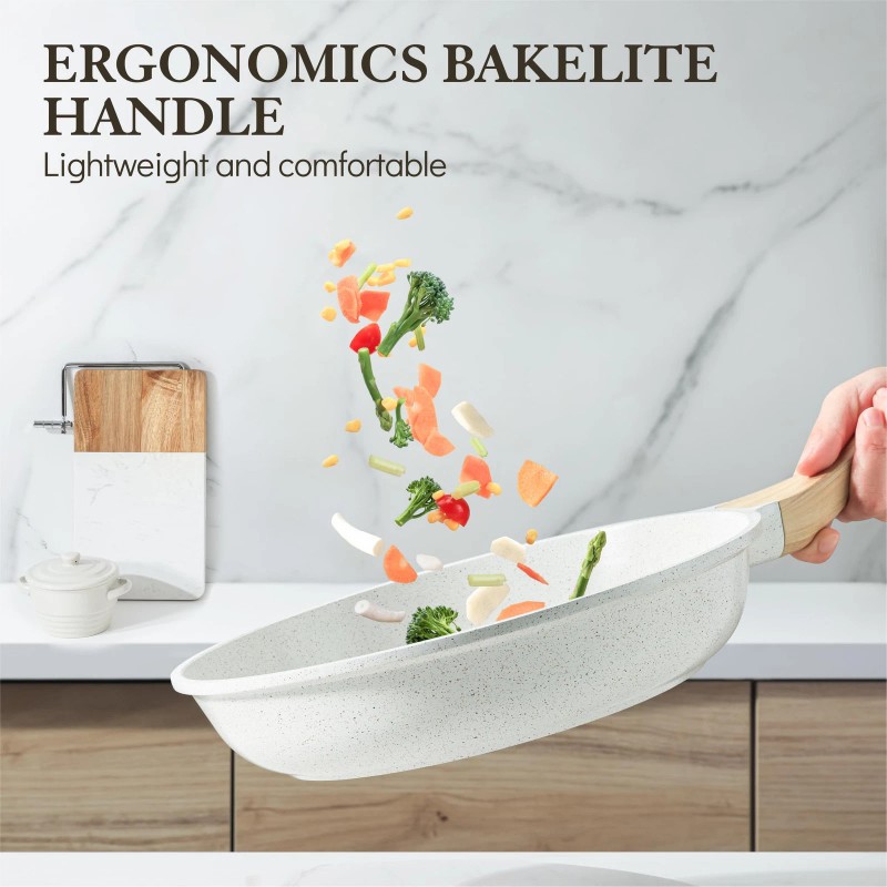 SENSARTE Nonstick Ceramic Frying Pan Skillet 8-Inch Omelet Pan Healthy