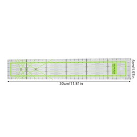 Quilting Ruler, 30cm High Transparent Sewing Ruler Patchwork Ruler Acrylic Quilters Ruler Tailor Dressmaker Quilting Tool for Easy Precision Cutting