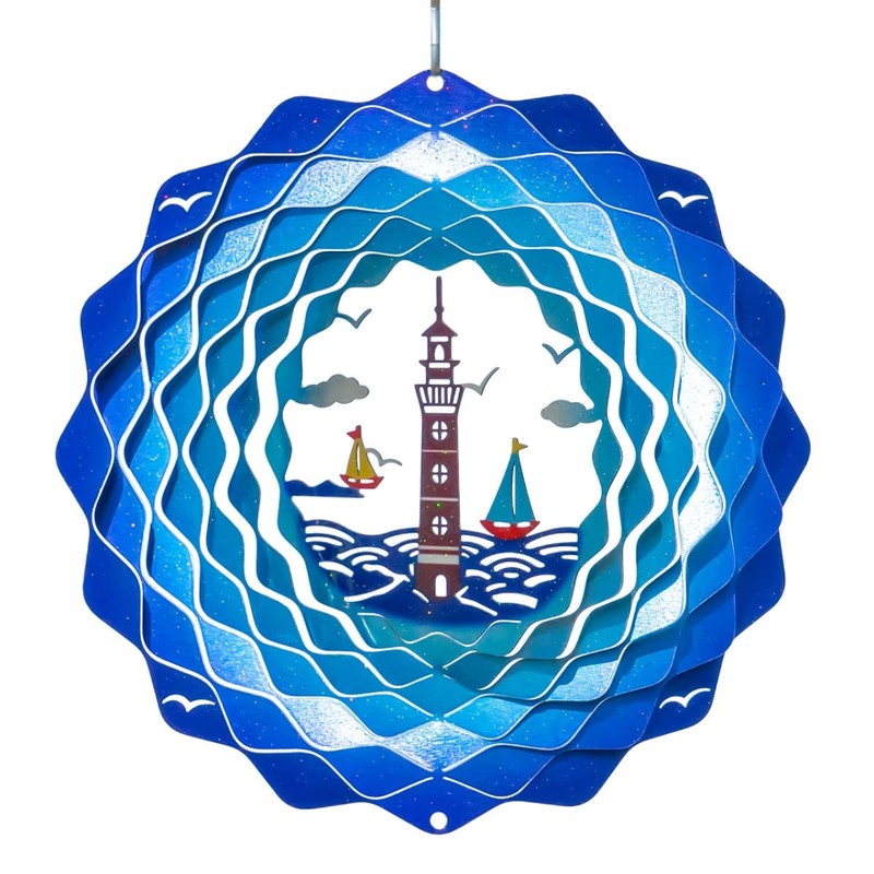 CIM Metal Wind Chime - Rainbow Lighthouse Blue - 200