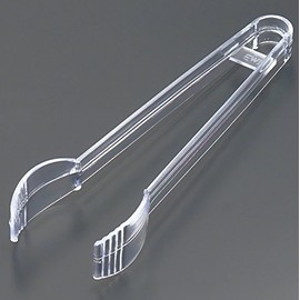 EMI Yoshi Koyal Tongs, 7-Inch, Clear, Set of 48