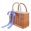 WHAMVOX Elegant Rattan Flower Basket Handmade Children's Woven Basket Square