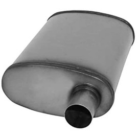 nobrandname SA1224 Muffler - Cherry Bomb Salute Reversible Oval Body - H4" X W9" X L14" 20" OAL 2" O/C Muffler - Cherry Bomb Salute