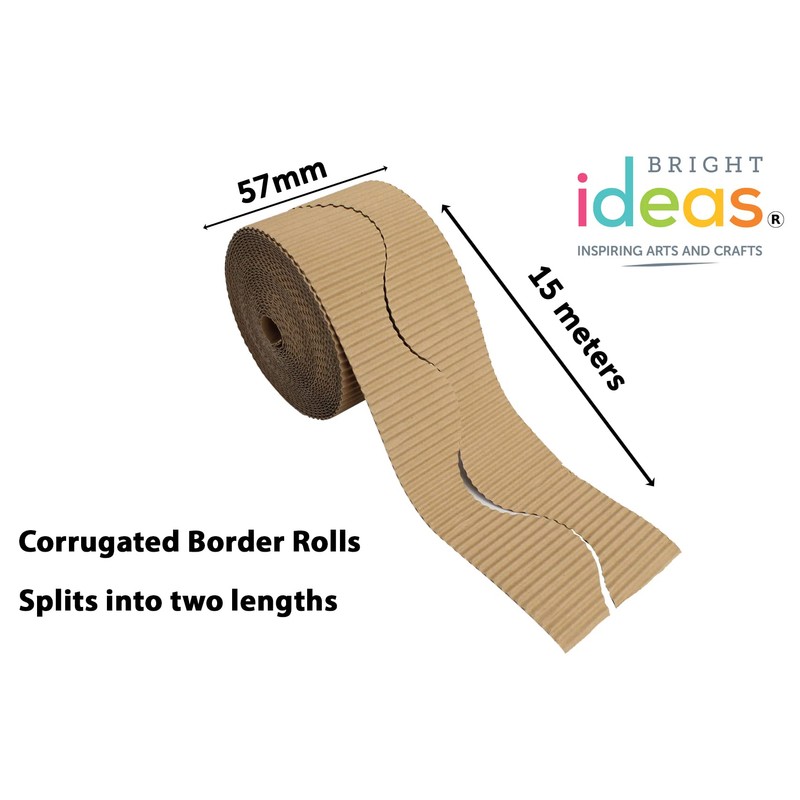 Bright Ideas BI7875 Corrugated Cardboard Roll for School Stands, Natural,