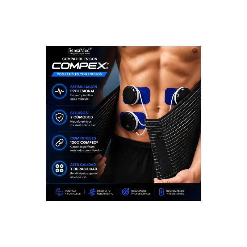 32 Electrodos Parches Pads 5x5 Snap Compatibles Con Compex