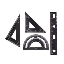 EXCEART 1 Juego 4 Piezas Kit De Geometría Matemática Juego De Reglas Matemáticas Regla De Sastre Herramienta De Dibujo De Geometría De Regla De Triangular Traje Conjunto De Reglas 15c Mini