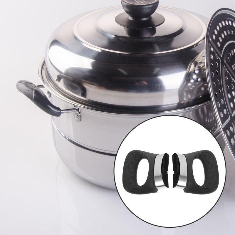 Kichvoe 2Pcs Pot Side Handles Replacement: Universal Pan HandlesHeat-Resistant Double-Hole