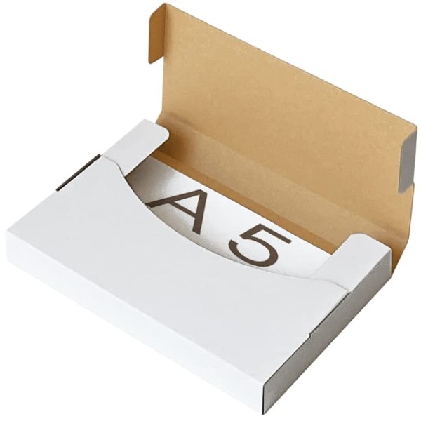 Earth Cardboard ID0682 Catpos Cardboard Box, 1.2 inches (3 cm) Thick, A5, 10 Pieces, Cardboard, Catoposu Box, White, Small Size