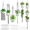 SFENNGPET Macrame Plant Hangers, 6Pack Hanging Planters for Indoor Plants