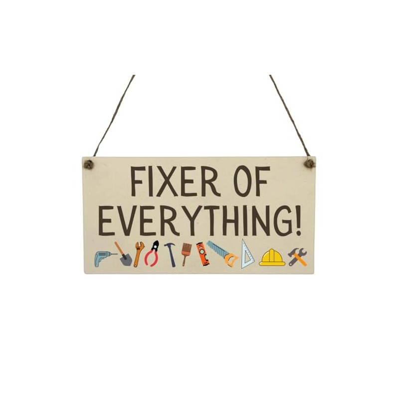 Second Ave Funny Fixer of Everything Office Desk Wooden Hanging